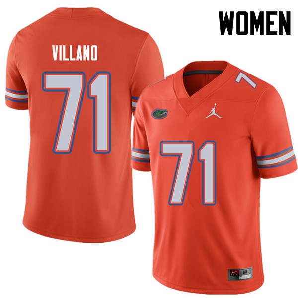 Jordan Brand Women #71 Nick Villano Florida Gators College Football Jerseys Orange